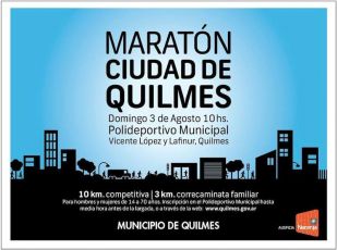 Está abierta la inscripción para la Maratón Ciudad de Quilmes