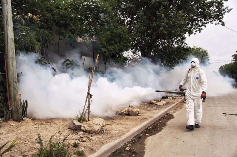 Realizaron un operativo de fumigación y prevención del dengue en Bernal 
